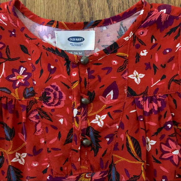 Old Navy Floral Blouse, 18-24 Months - Picture 3 of 6